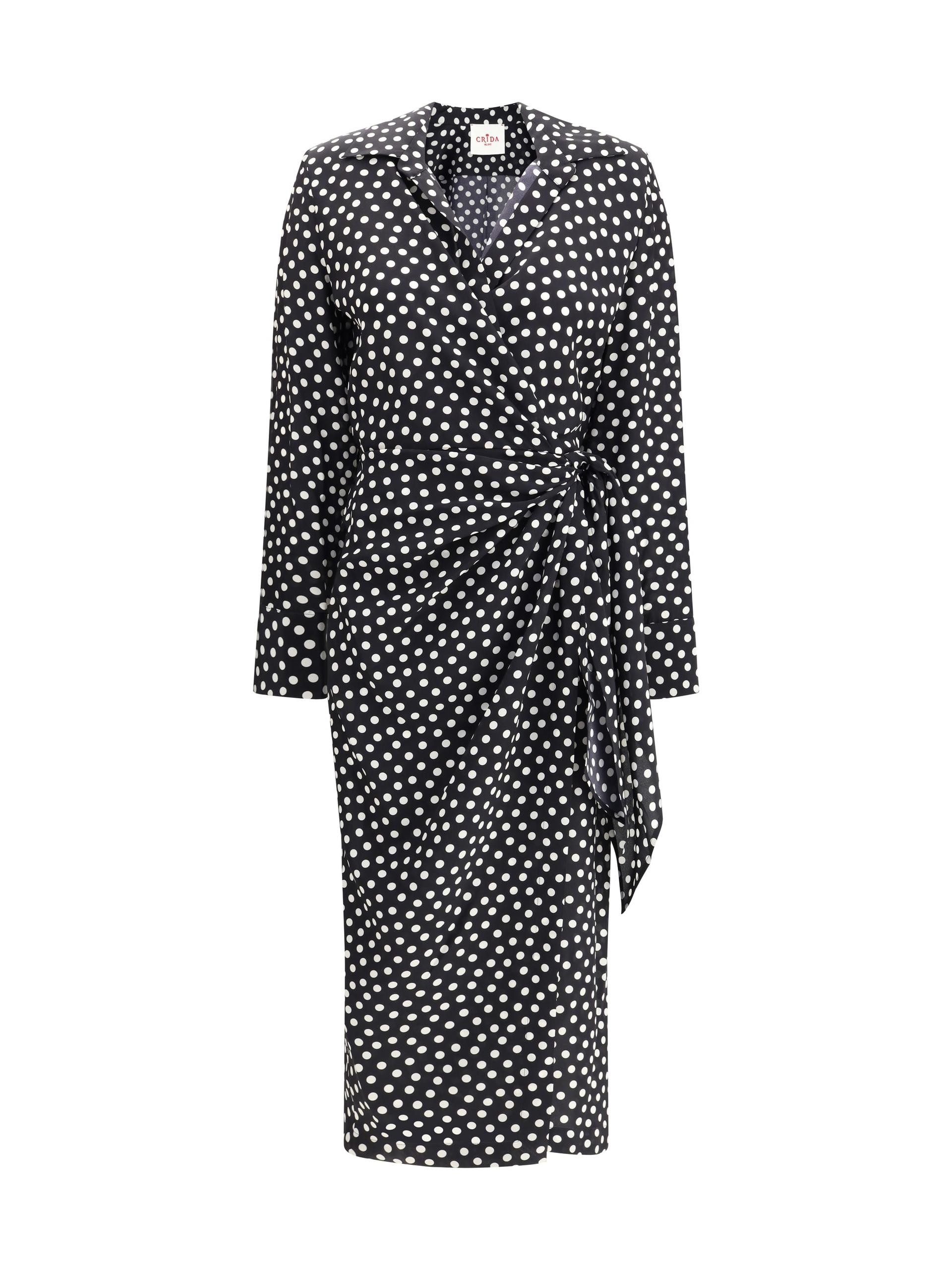 como dress in crêpe de chine