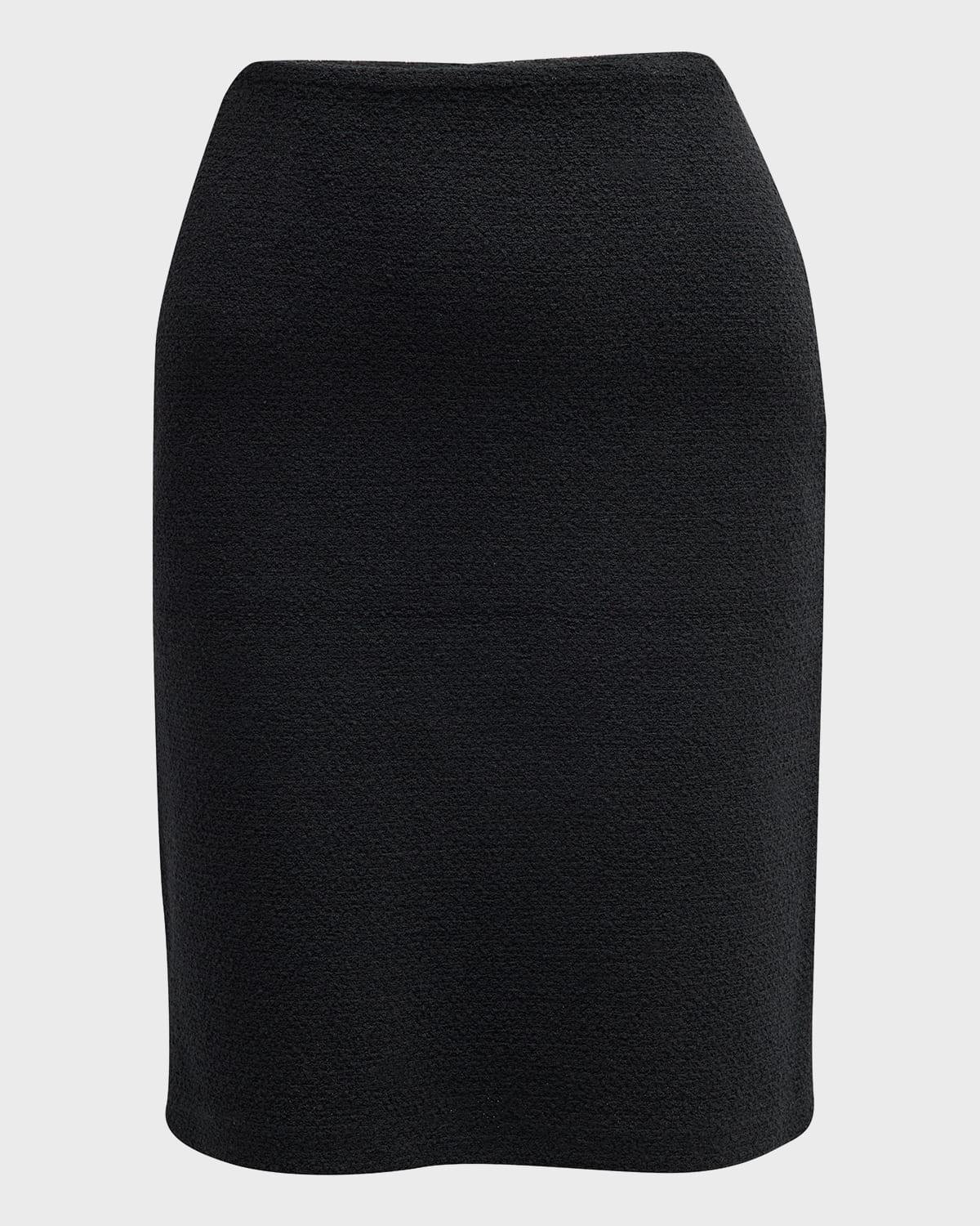 compact boucle knit skirt