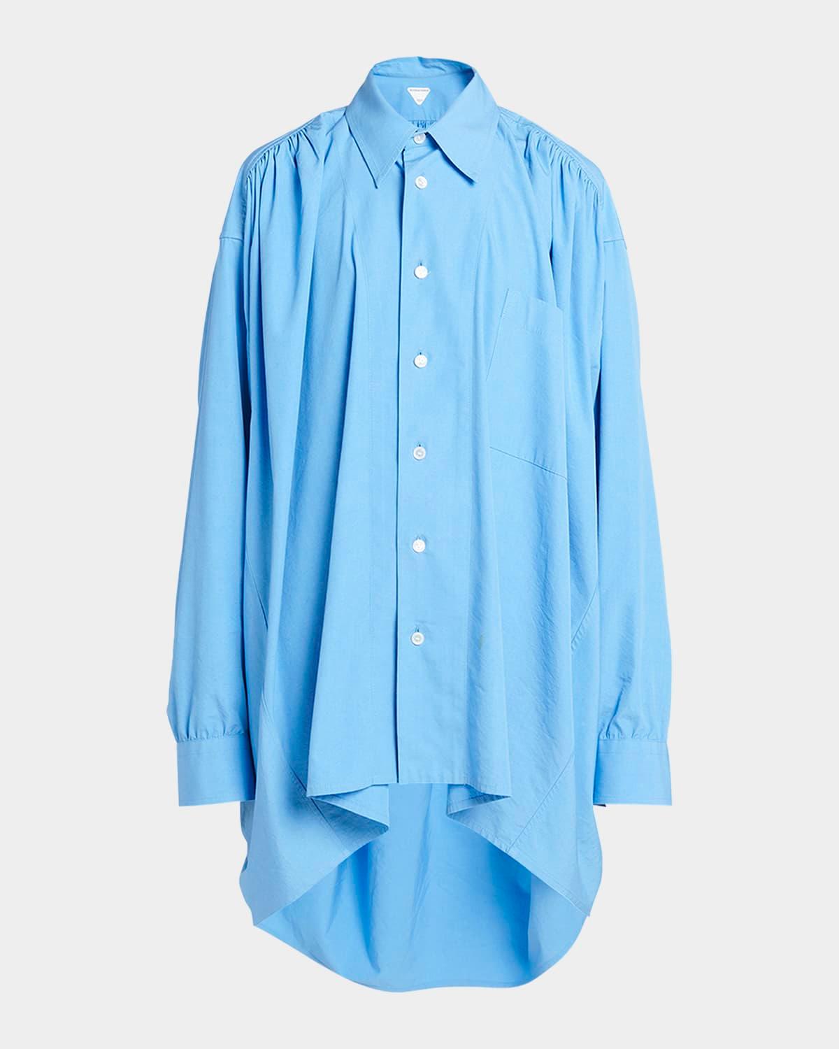compact cotton button-front shirt