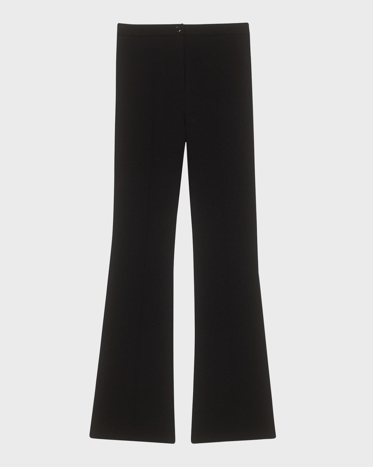 compact crepe flare pants