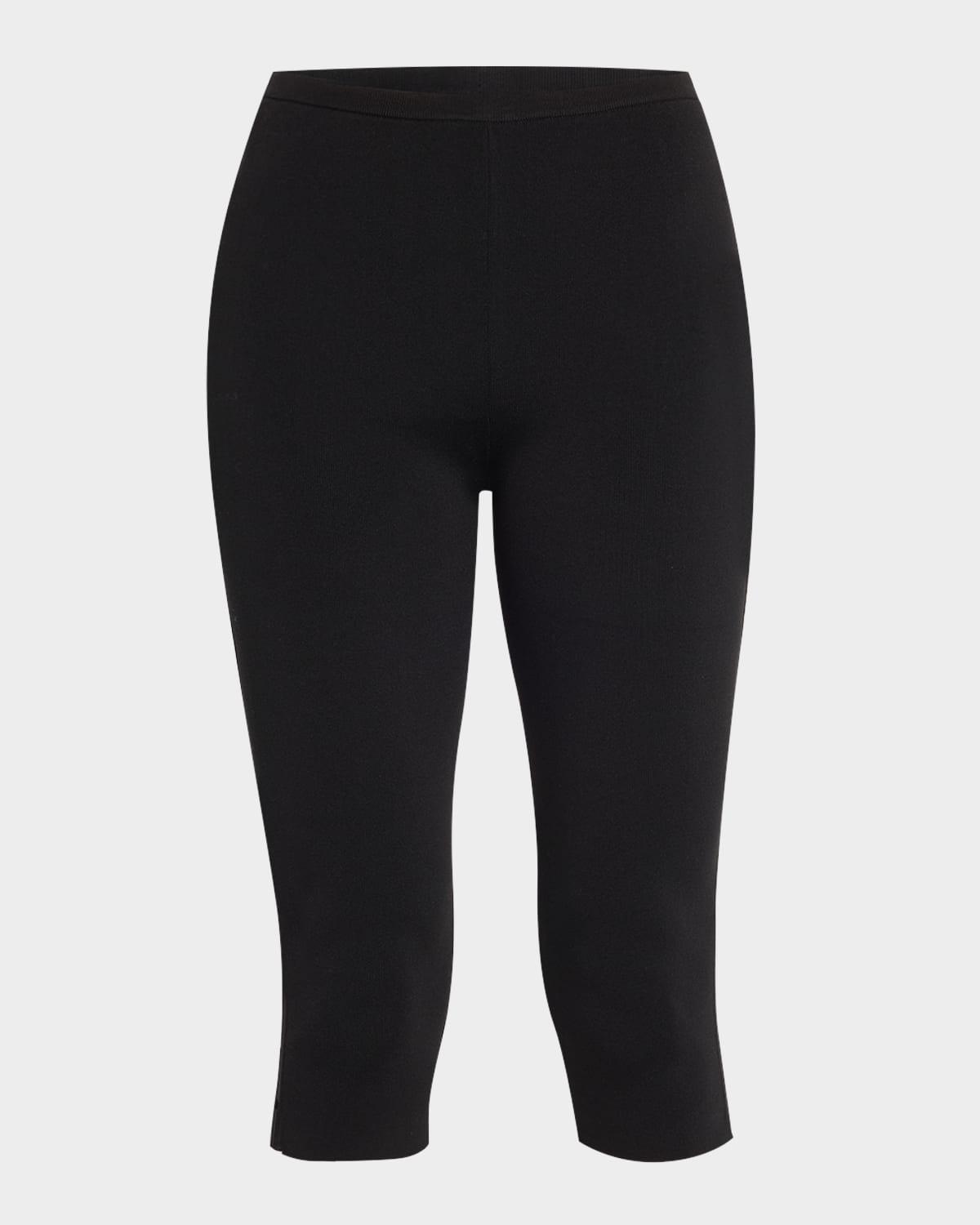 compact knit capri trousers