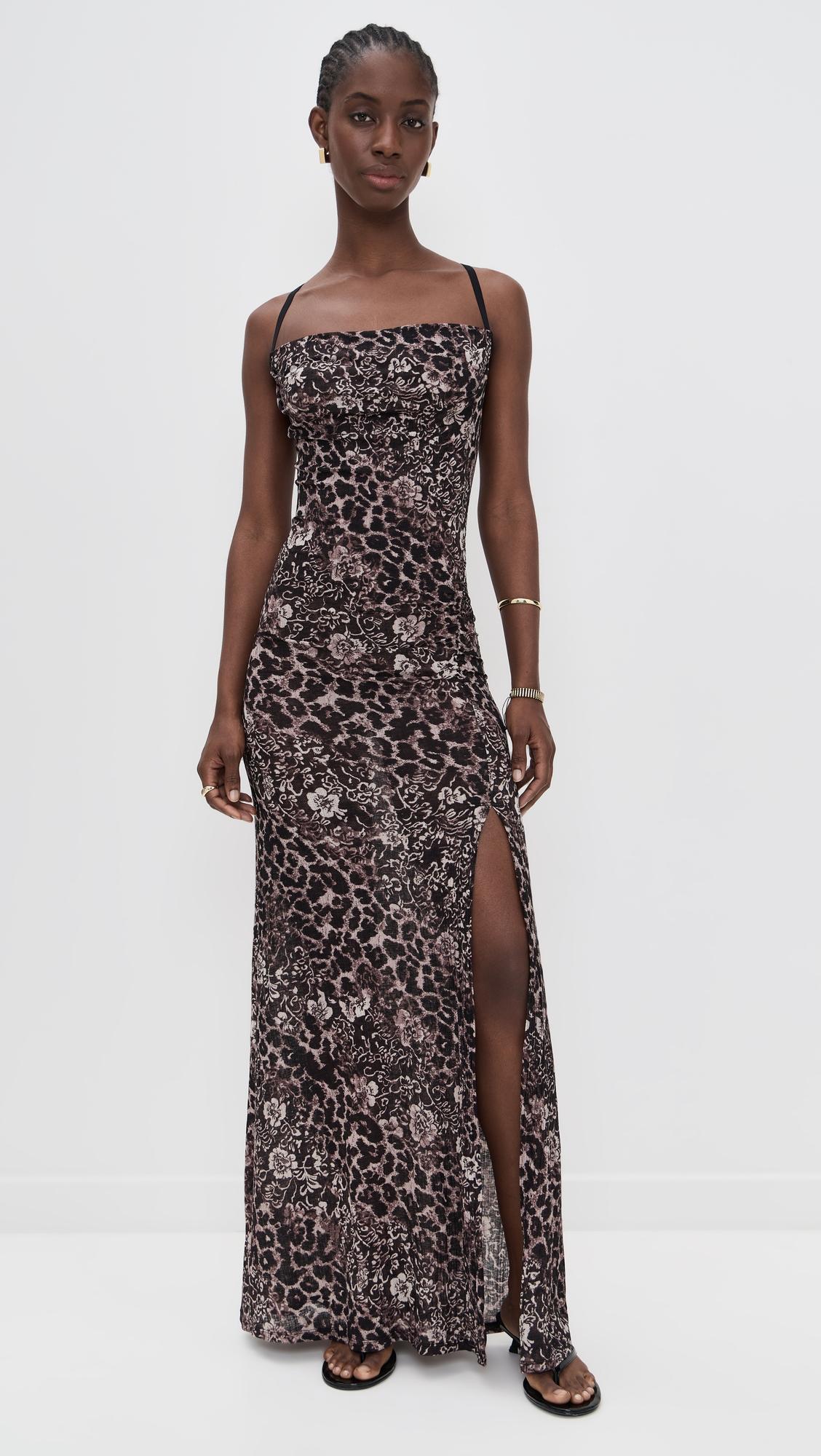 concrete jungle maxi slip dress