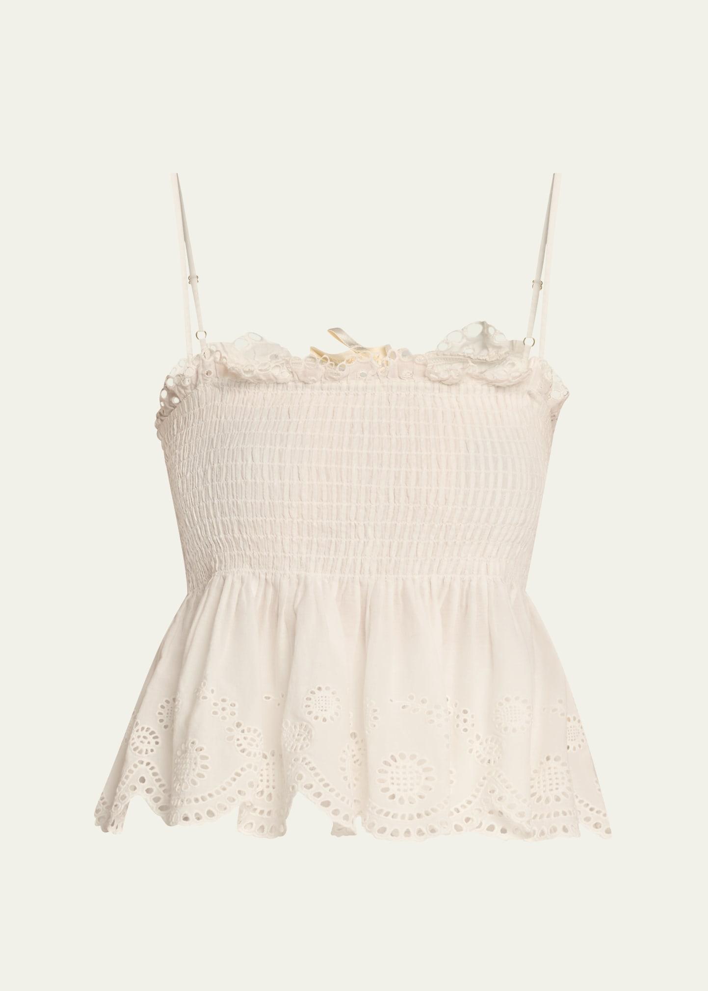 condie eyelet peplum top