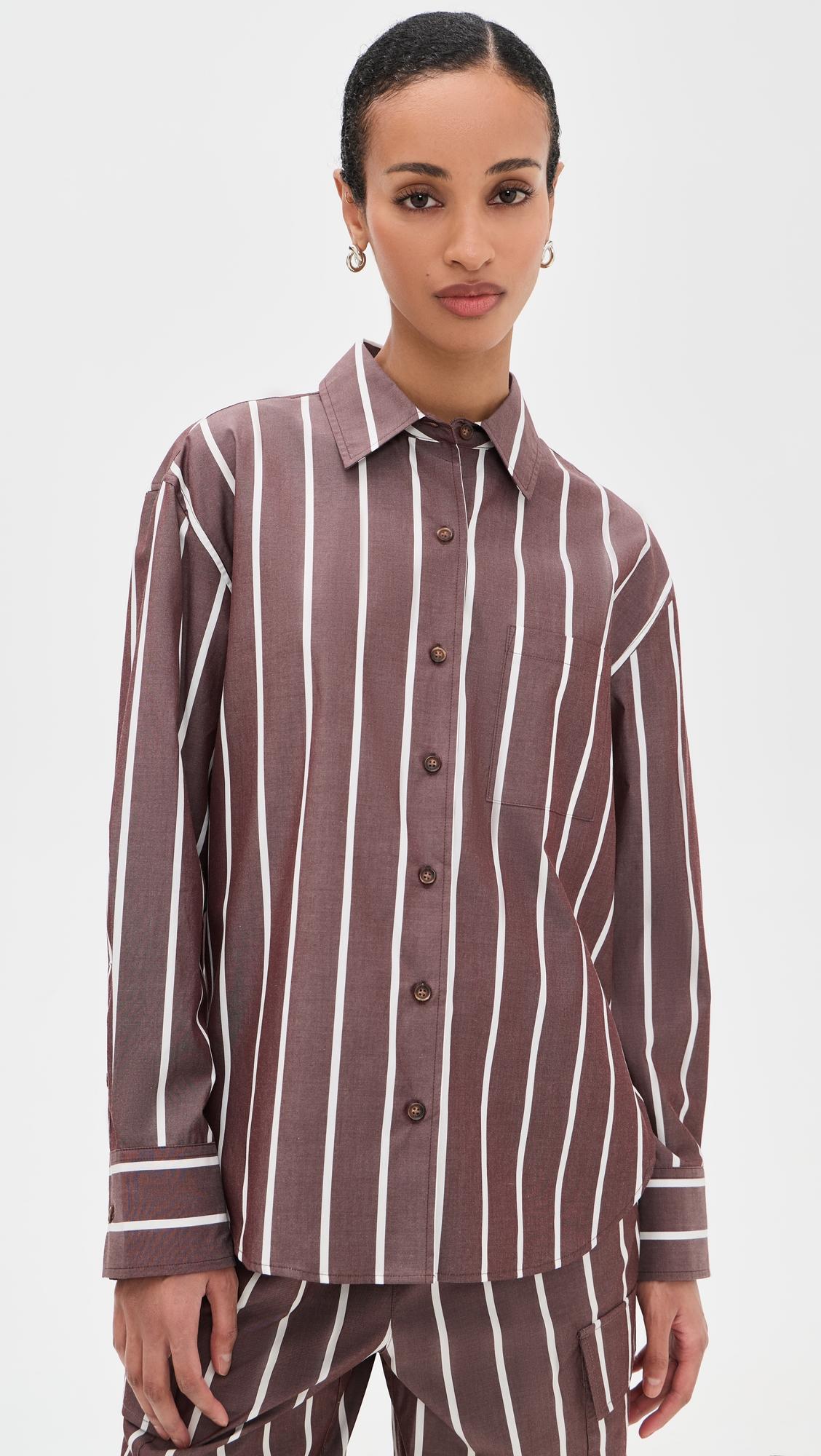 connie stripe button down shirt