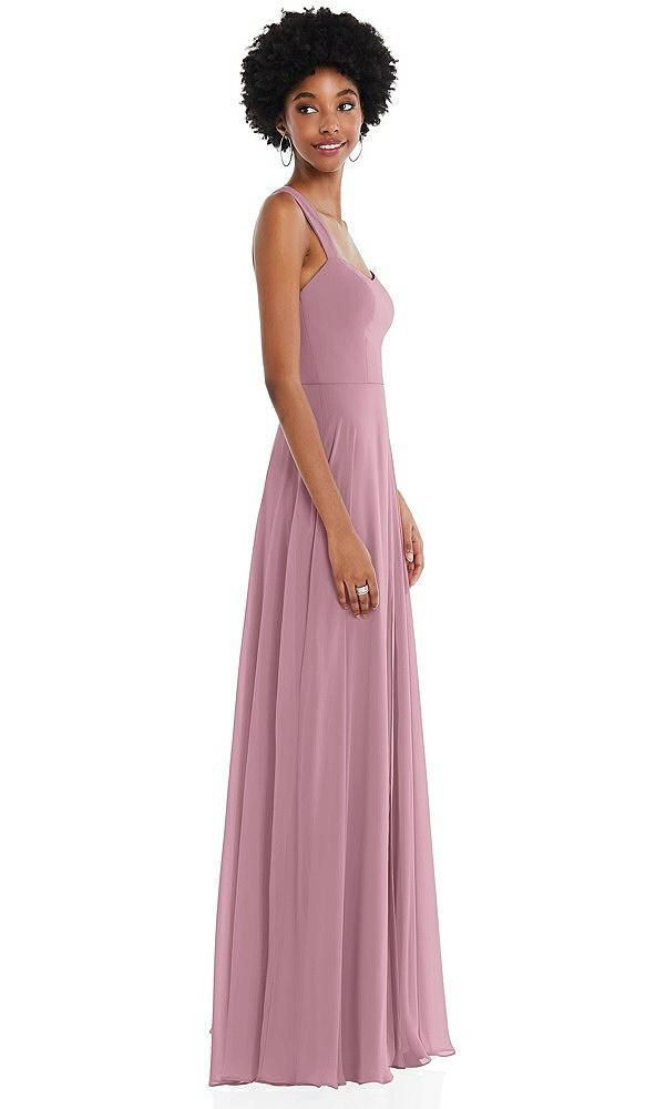 contoured wide strap sweetheart maxi dress
