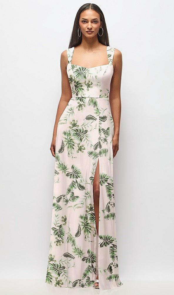 contoured wide strap sweetheart maxi dress