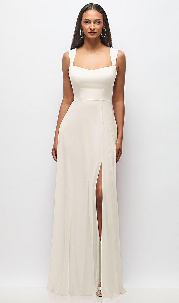 contoured wide strap sweetheart maxi dress