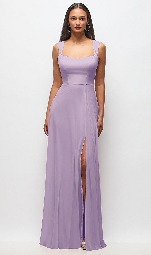 contoured wide strap sweetheart maxi dress