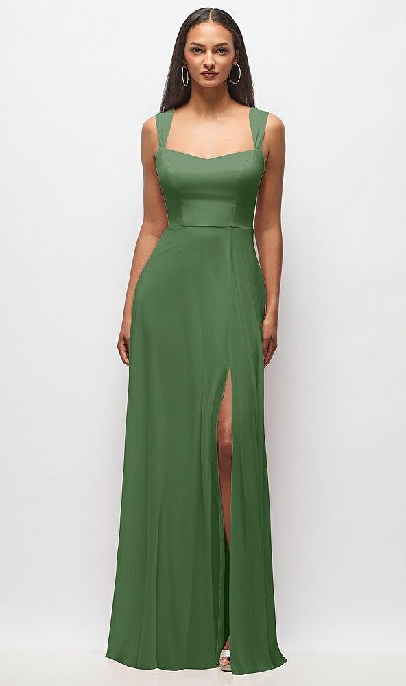contoured wide strap sweetheart maxi dress