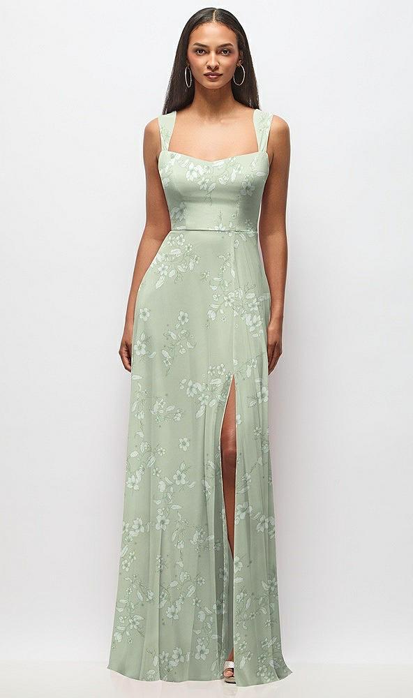 contoured wide strap sweetheart maxi dress