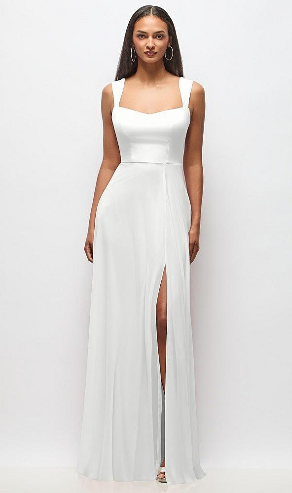 contoured wide strap sweetheart maxi dress