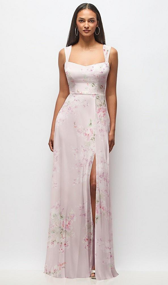 contoured wide strap sweetheart maxi dress