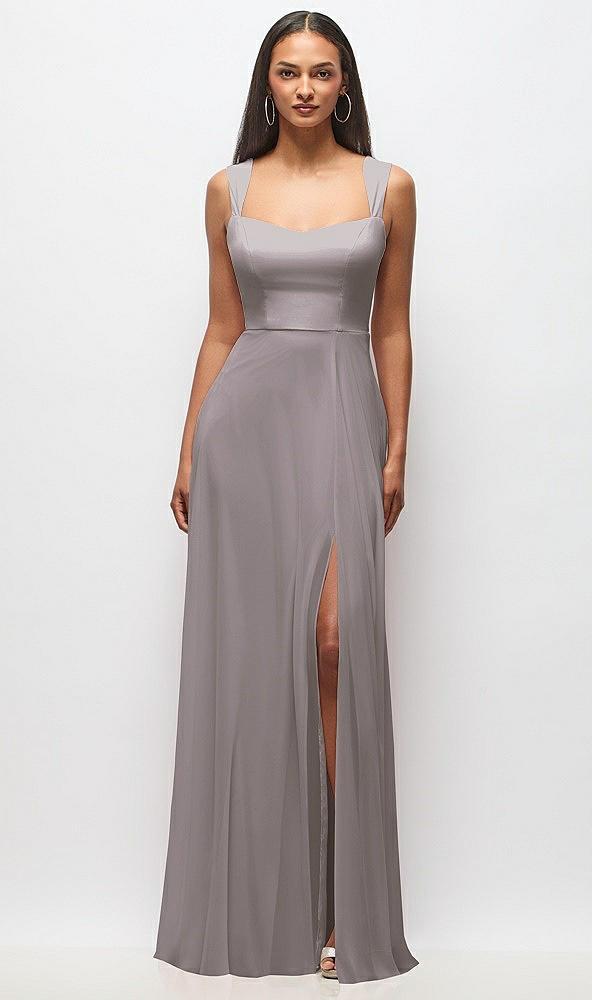contoured wide strap sweetheart maxi dress