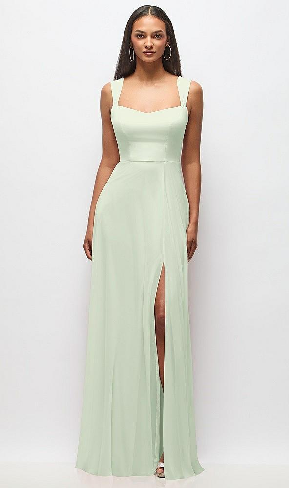 contoured wide strap sweetheart maxi dress