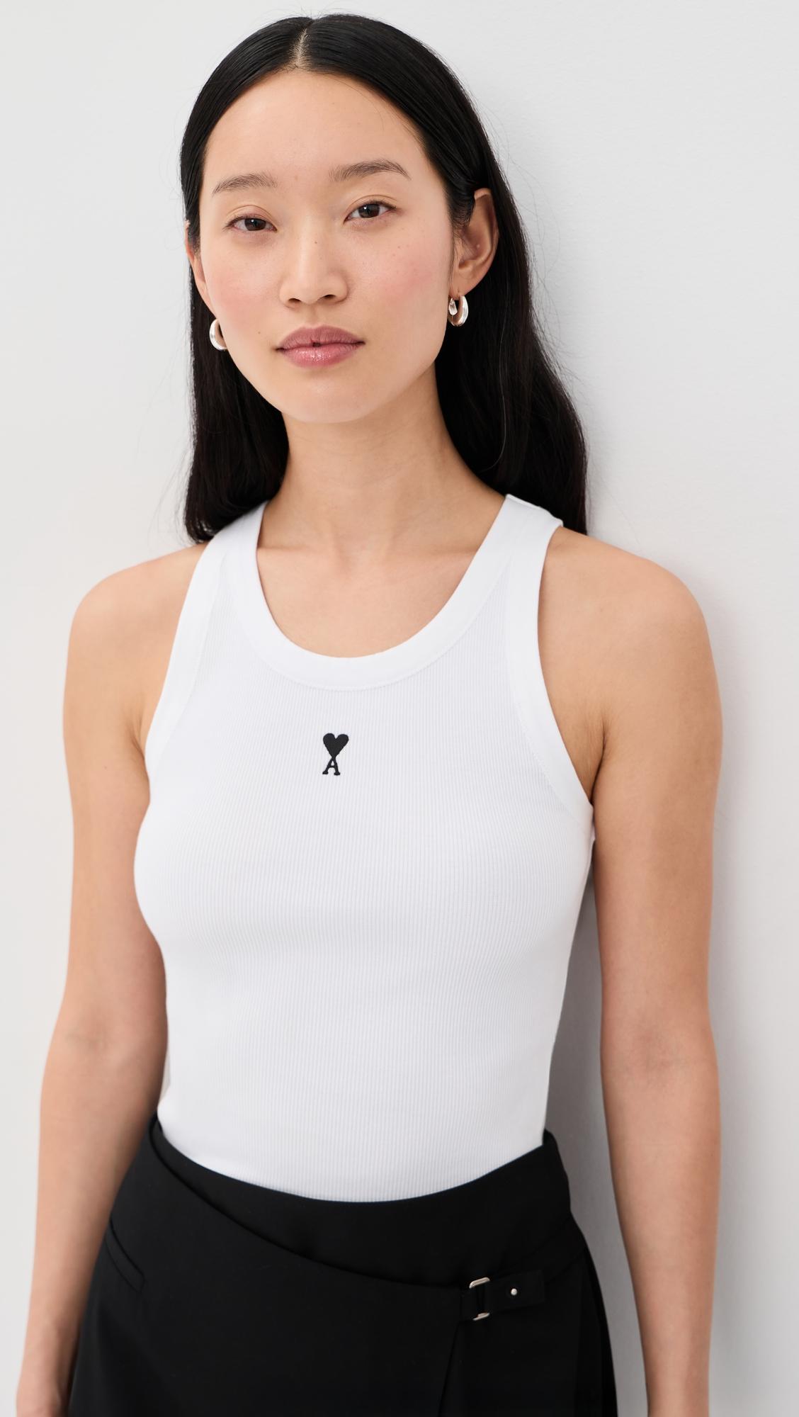 contrast ami de coeur tank top