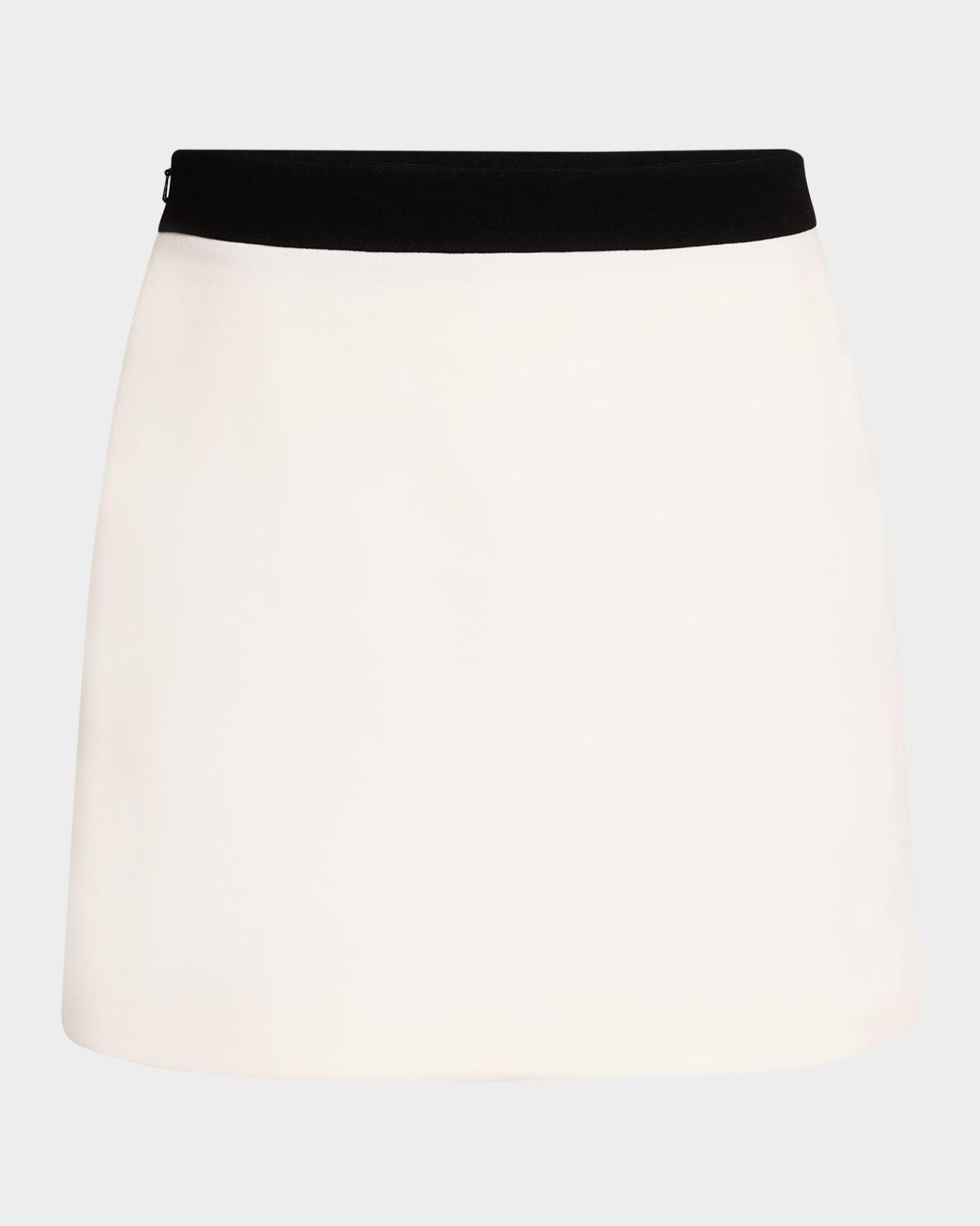 contrast mini skirt