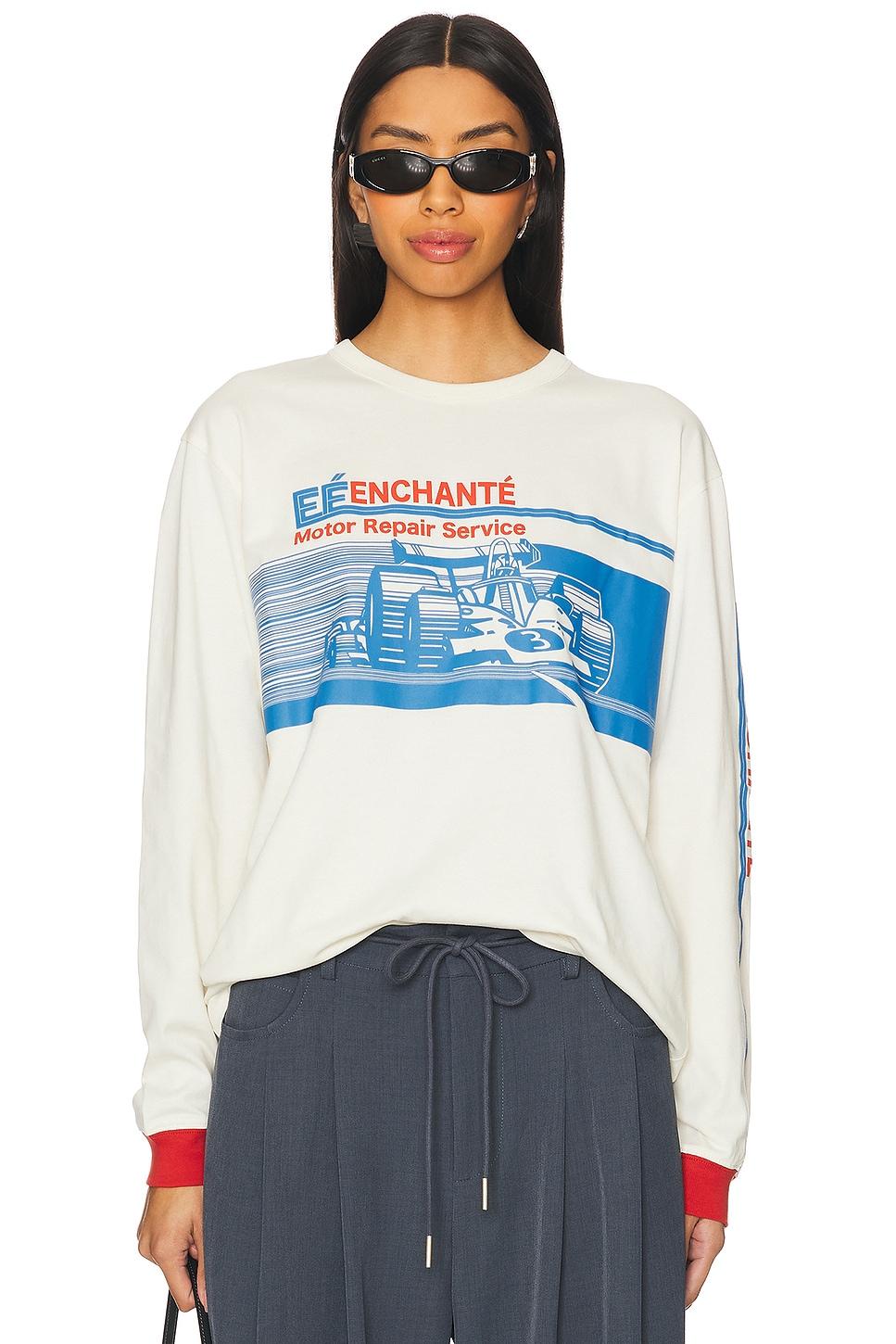 contrast racecar long sleeve top