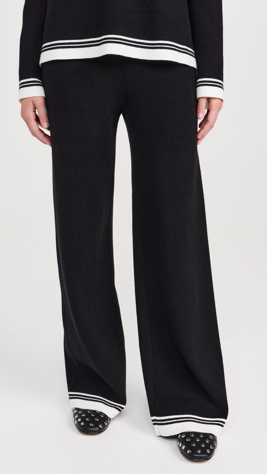 contrast stripe detail pants