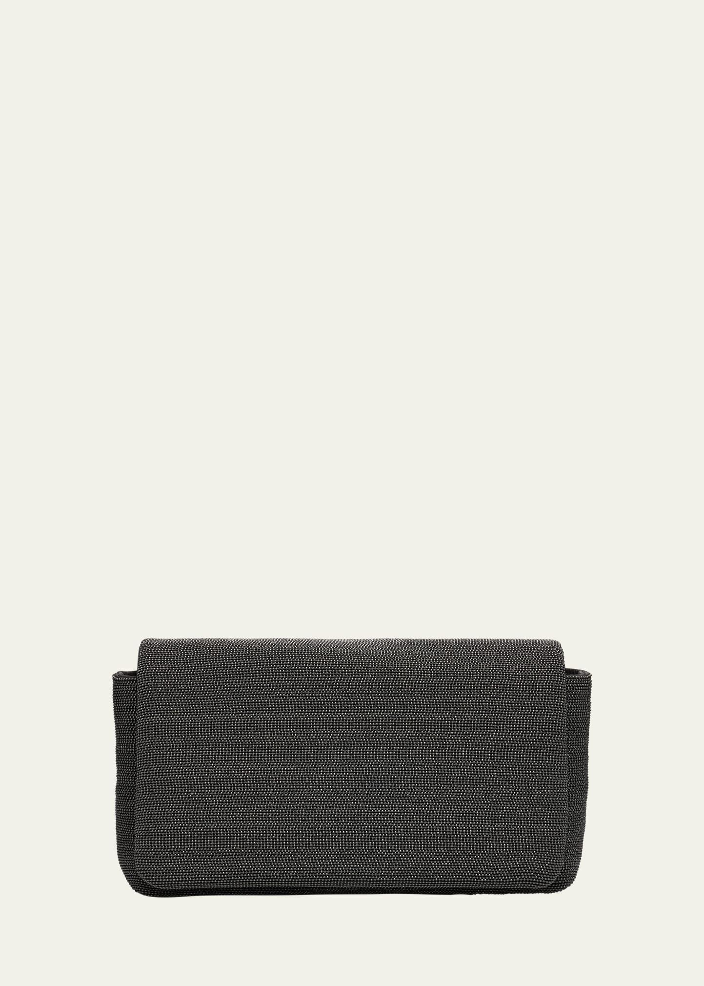 convertible flap monili leather clutch bag