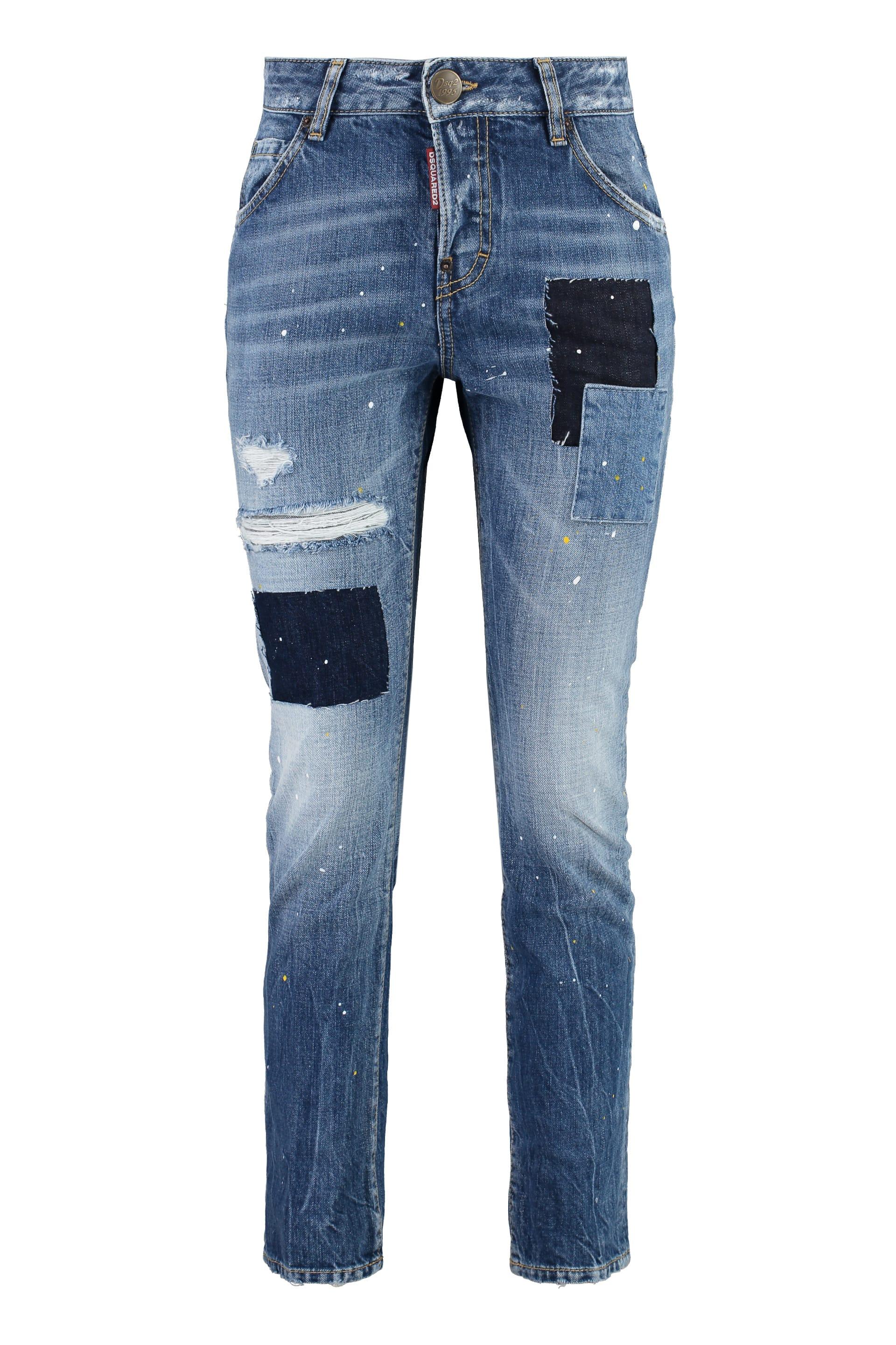 cool girl cropped jeans