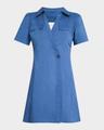 cooper flutter-sleeve mini wrap dress