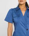cooper flutter-sleeve mini wrap dress