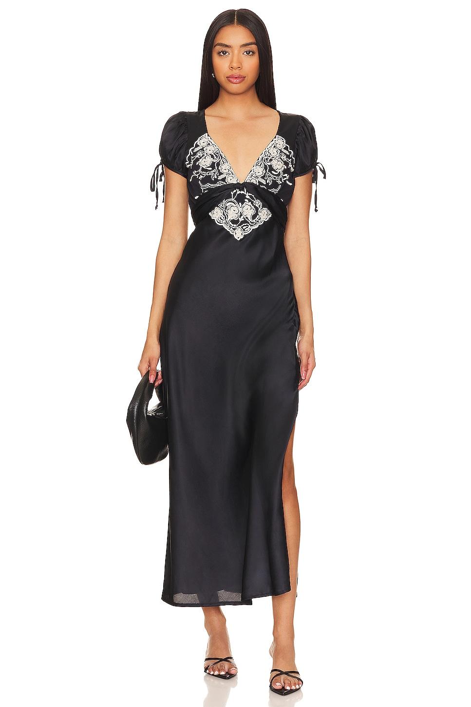 cooper midi dress in black