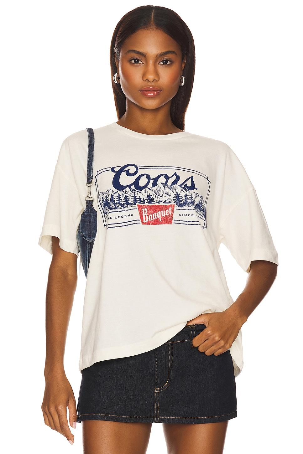 coors banquet beer cropped tee