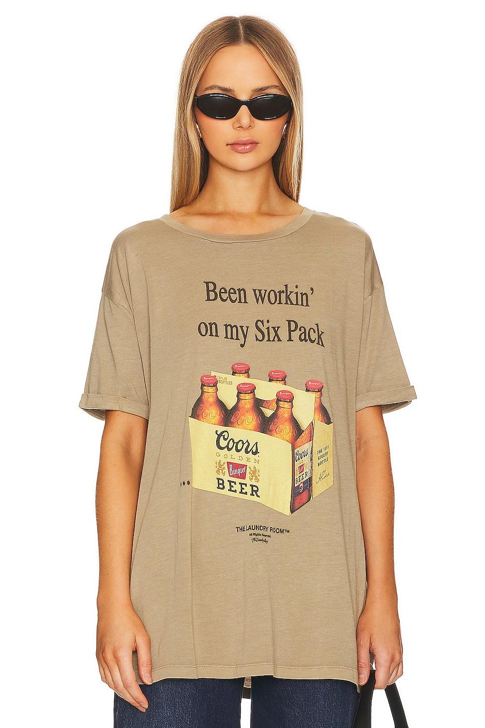 coors six pack oversized tee