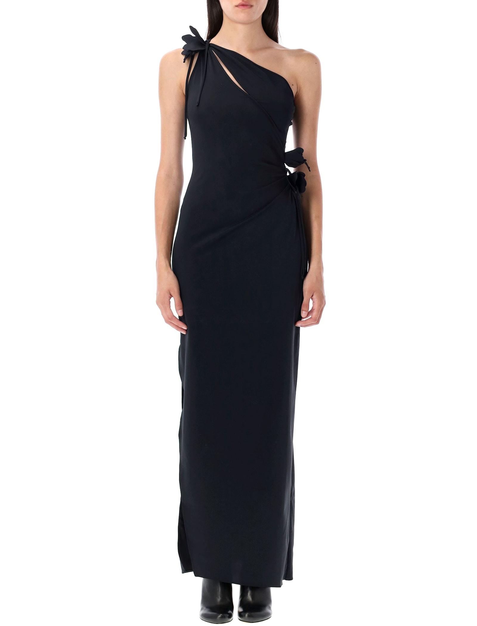 coperni asymmetric flower gown