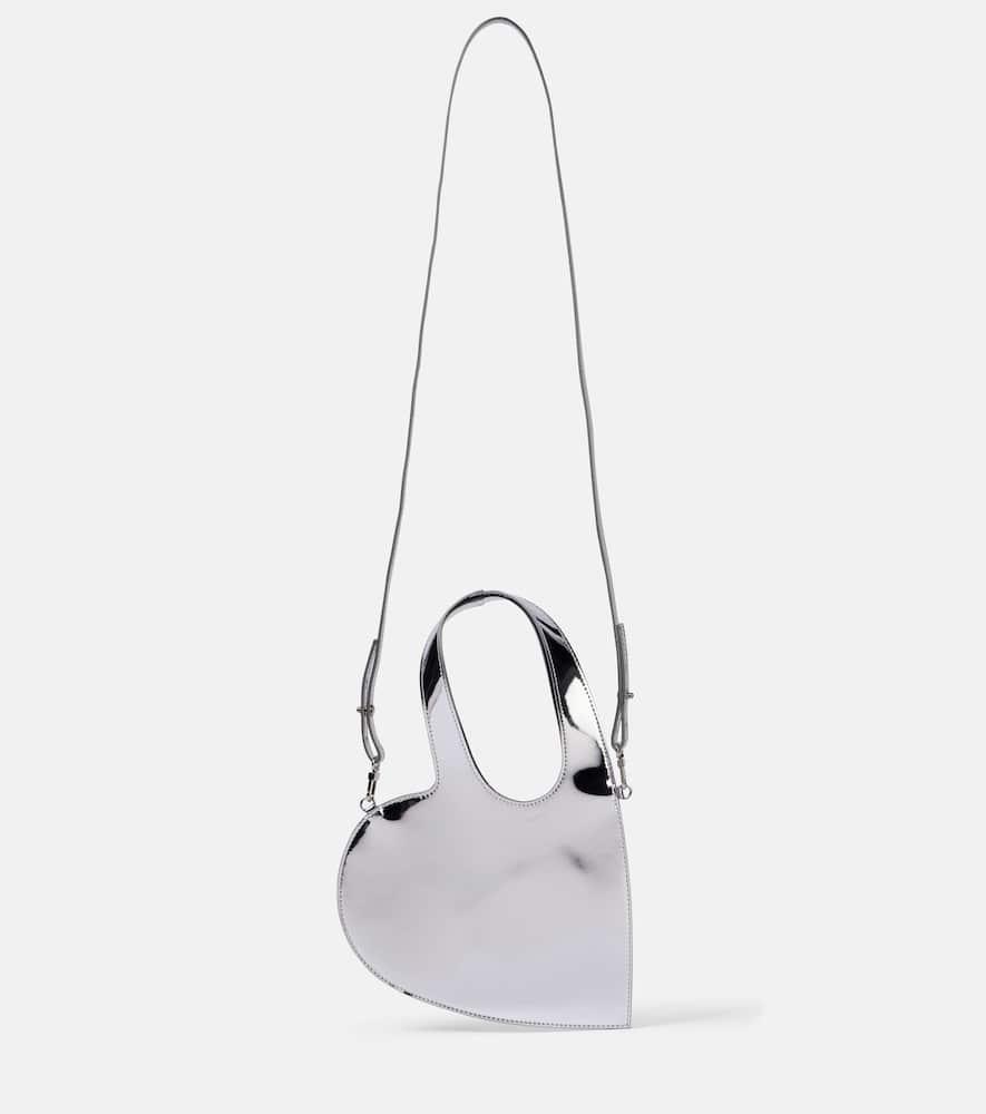 coperni baby heart mirrored leather crossbody bag