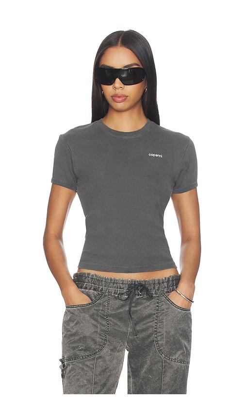 coperni baby tee in charcoal.