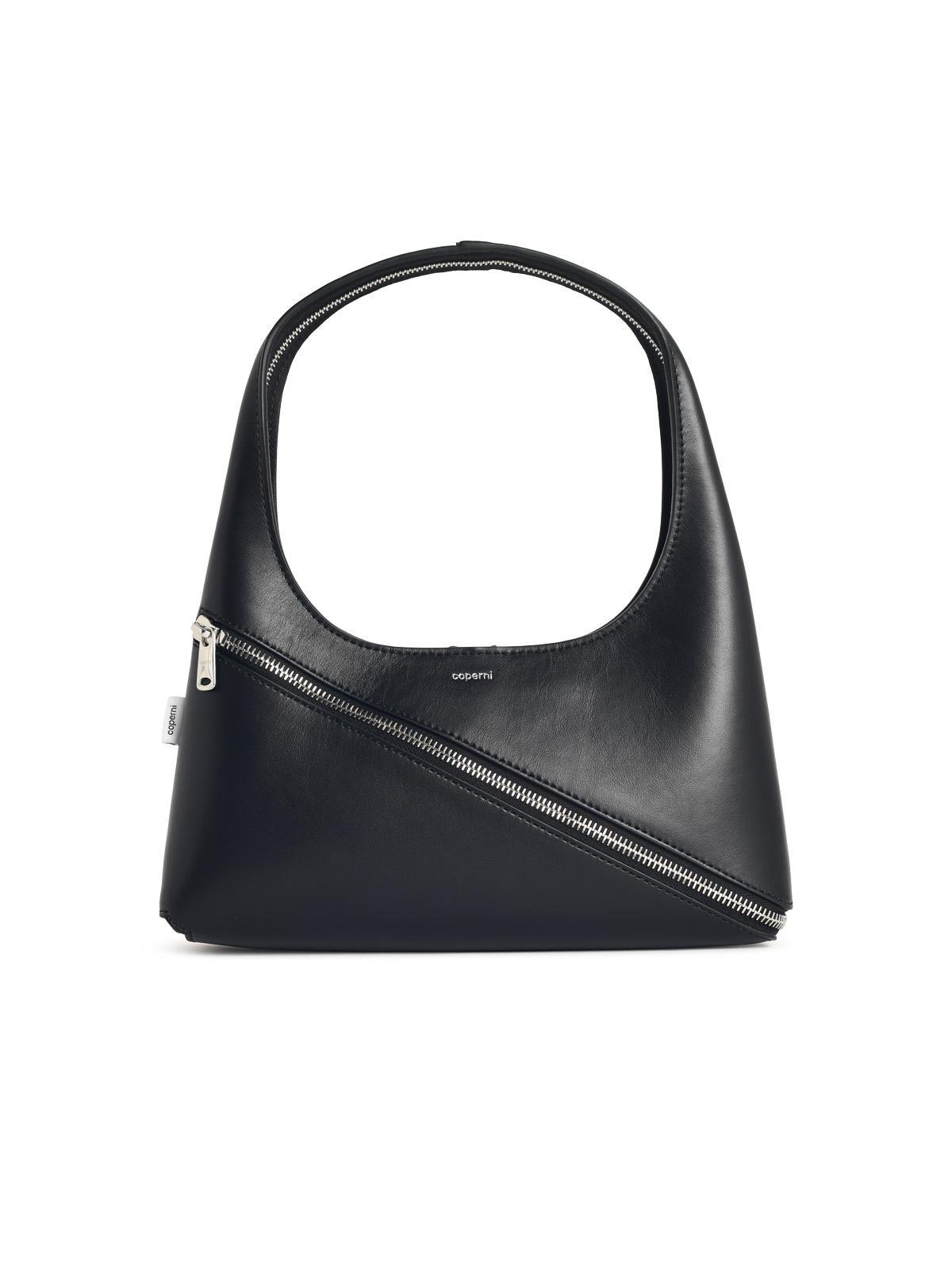 coperni baguette black leather bag
