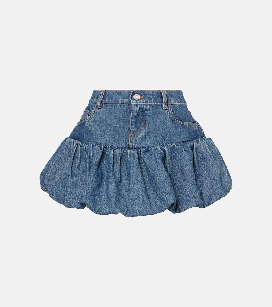 coperni balloon denim miniskirt