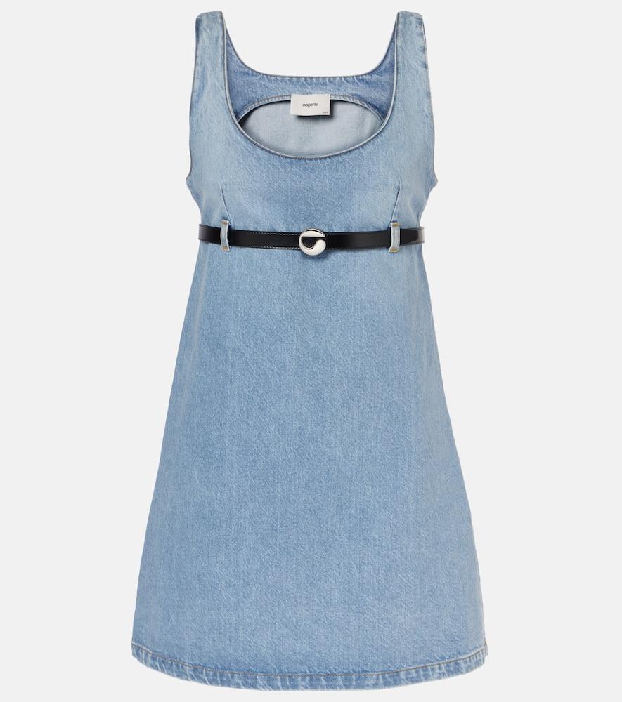 coperni belted denim minidress