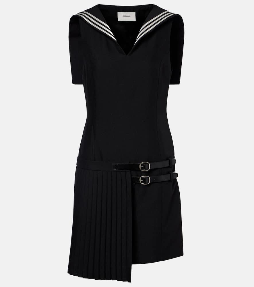 coperni belted pleated minidress
