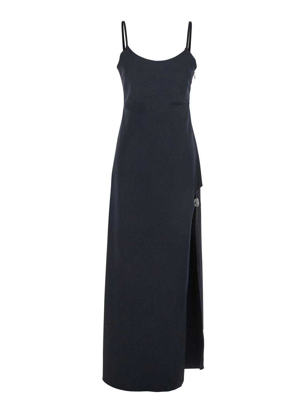 coperni black cotton blend dress