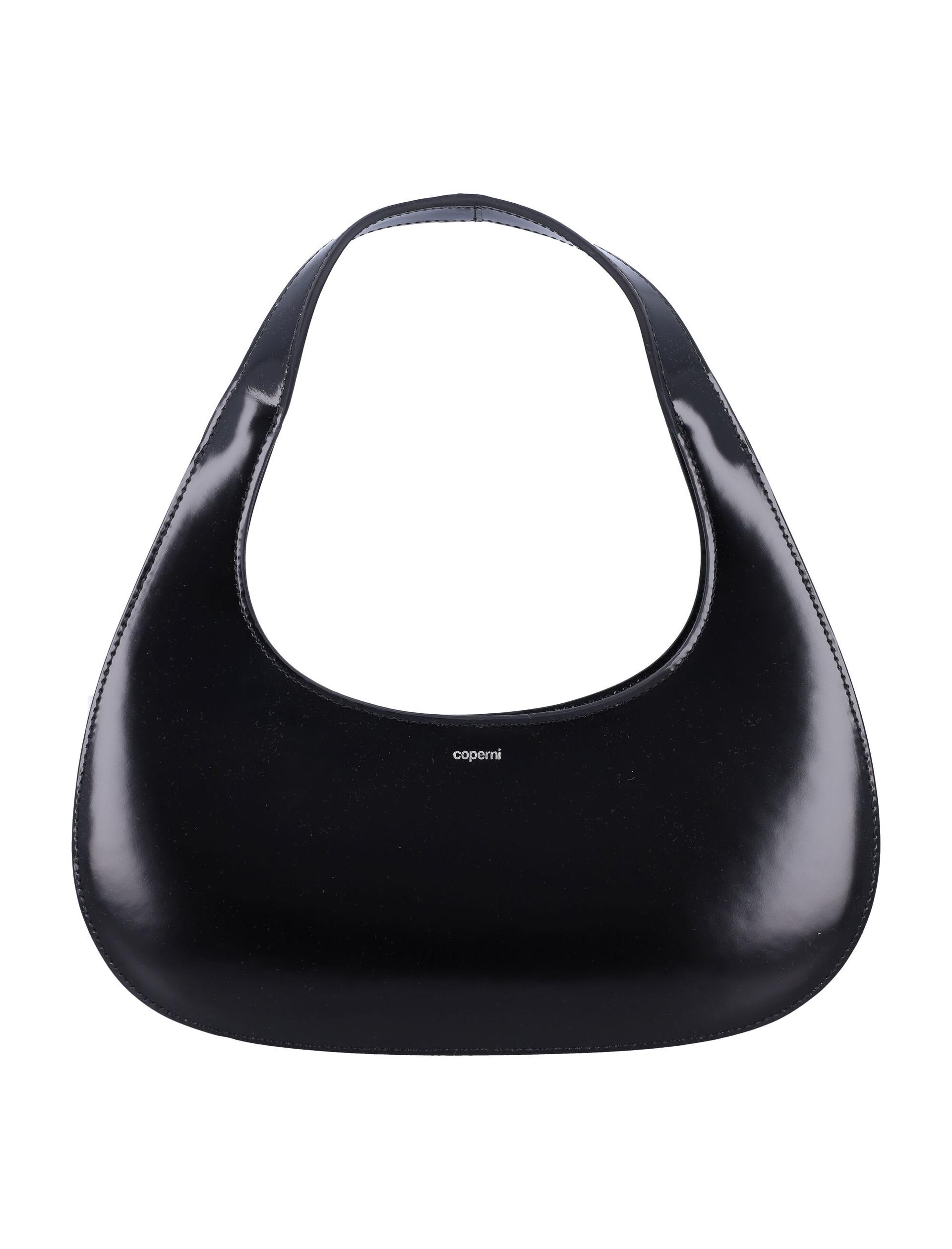 coperni black leather slim swipe baguette bag shoulder - women