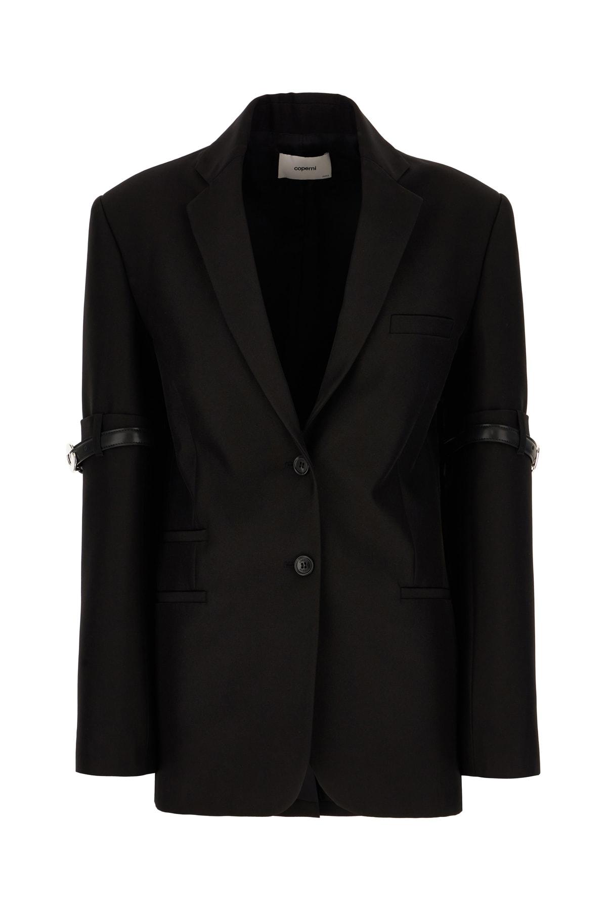 coperni black polyester blazer