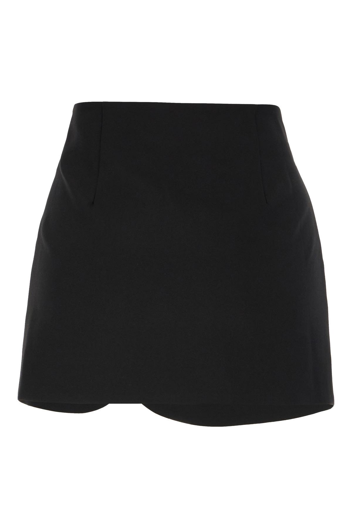 coperni black polyester miniskirt