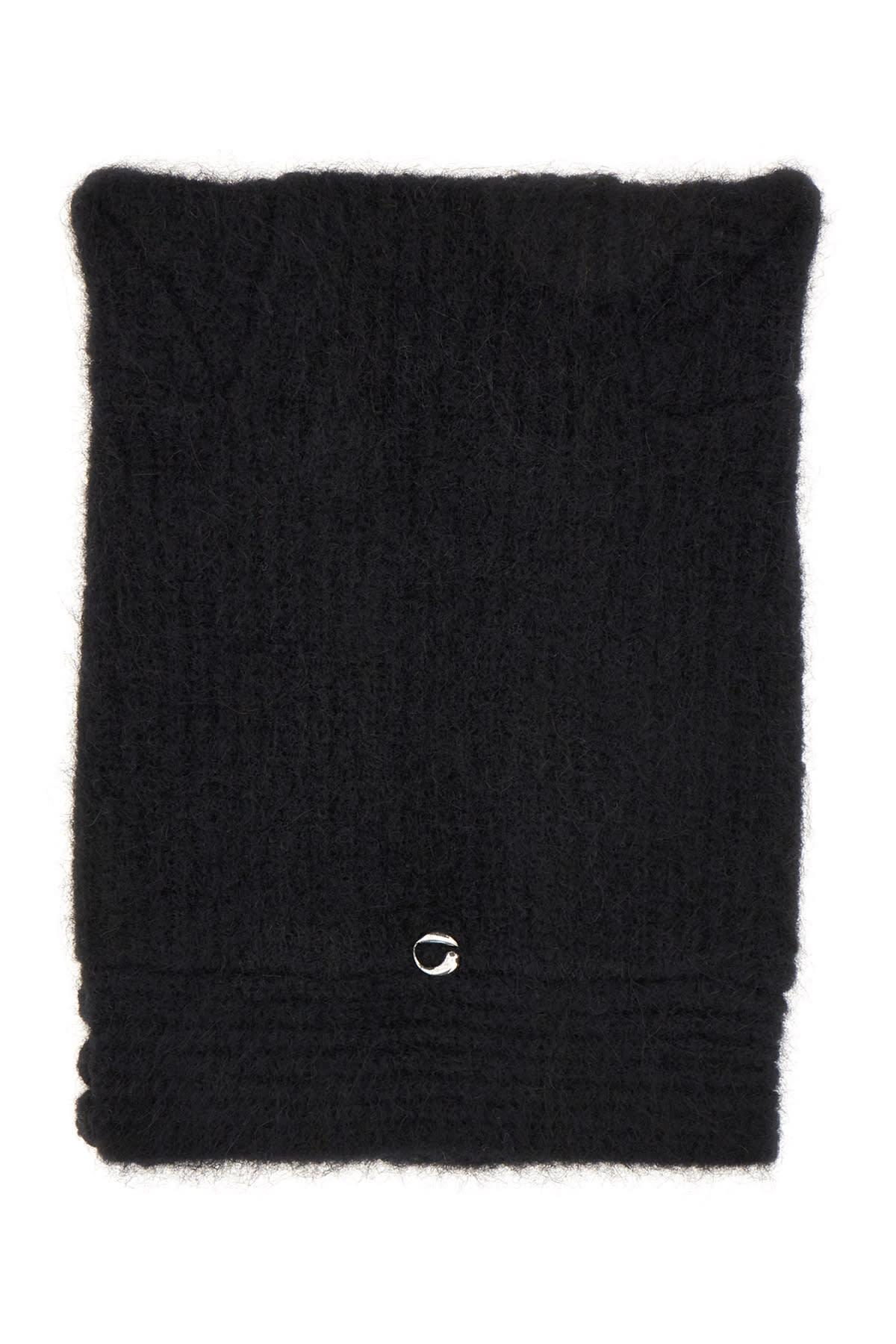 coperni black stretch wool blend beanie hat