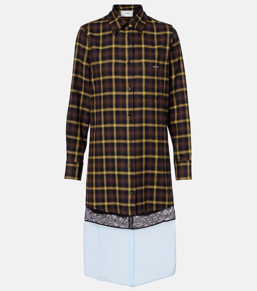coperni checked shirt dress