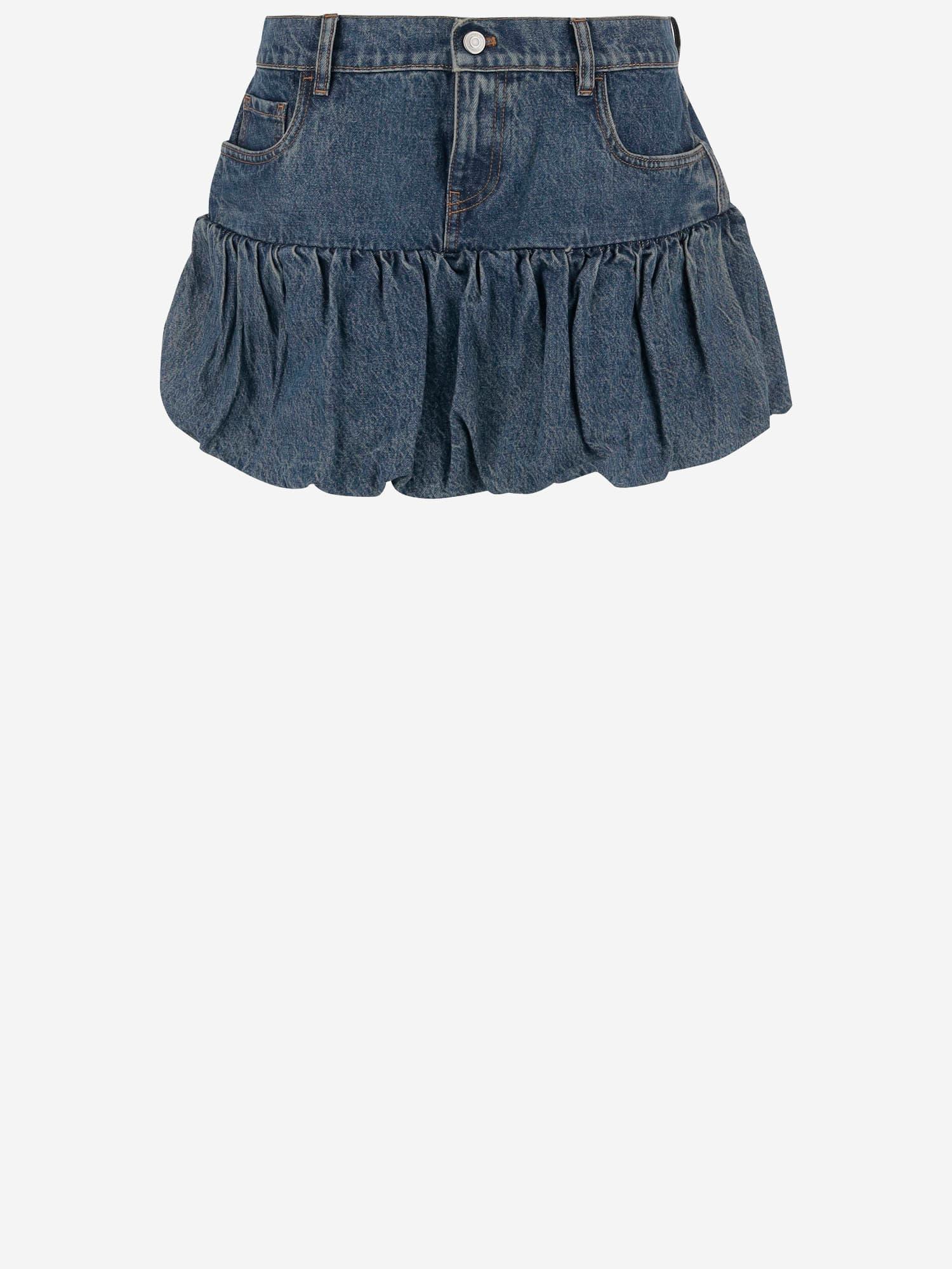 coperni cotton denim mini skirt