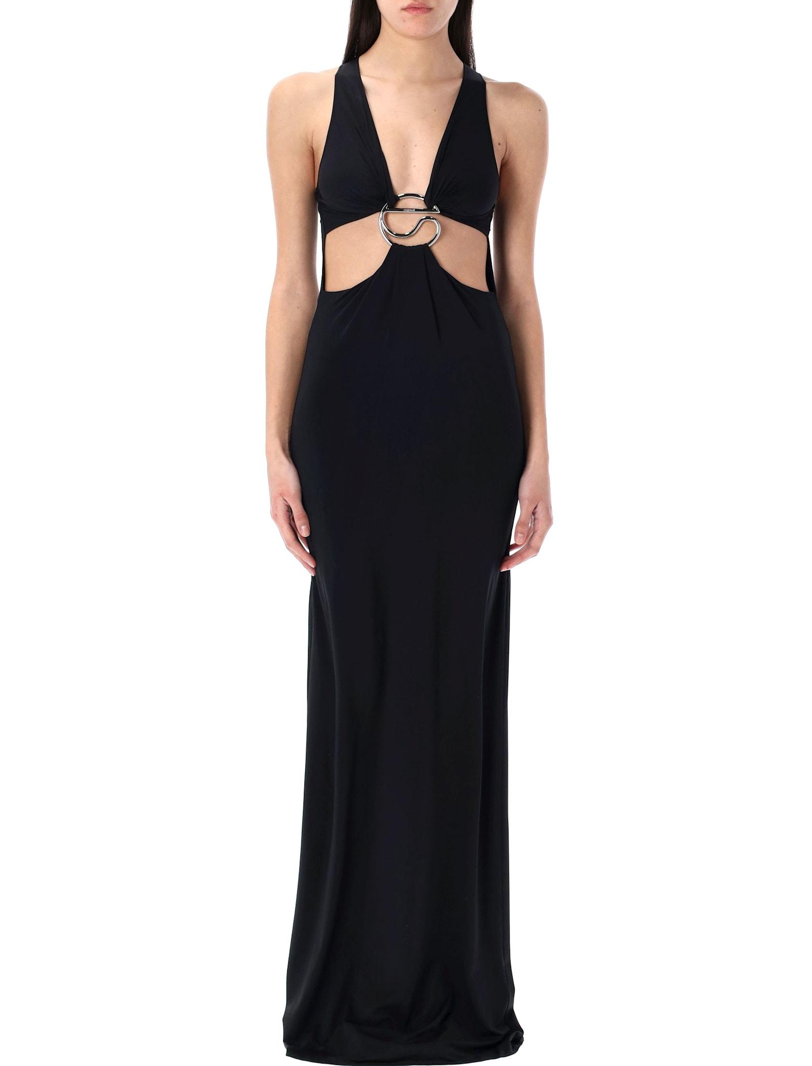 coperni cut-out c-logo long dress