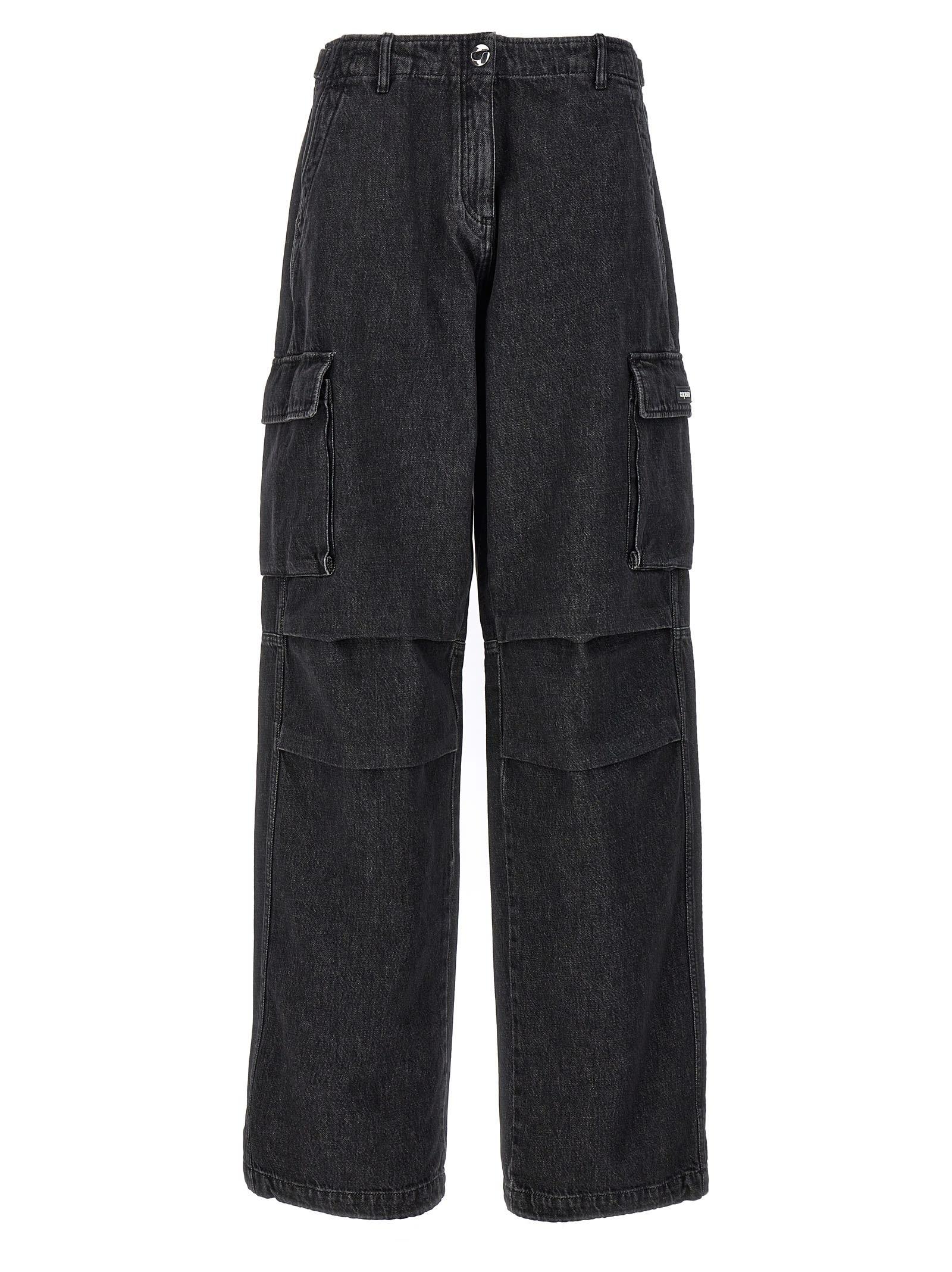 coperni denim wide leg cargo jeans