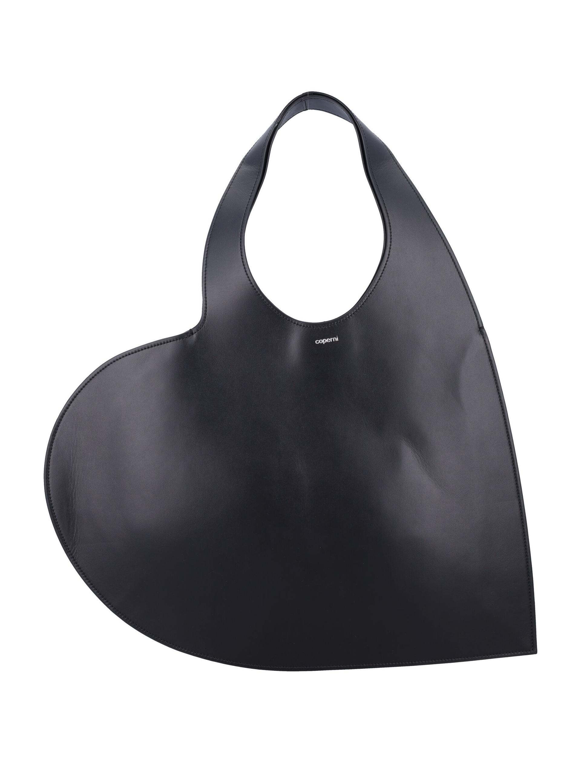 coperni double heart tote black leather - women
