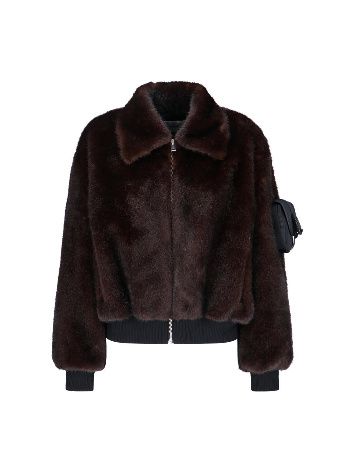 coperni faux fur bomber jacket