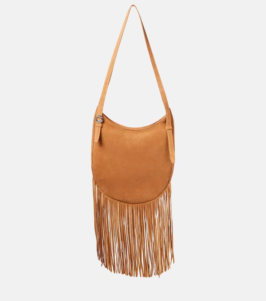 coperni fringed suede shoulder bag