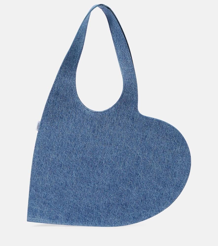 coperni heart mini denim tote bag