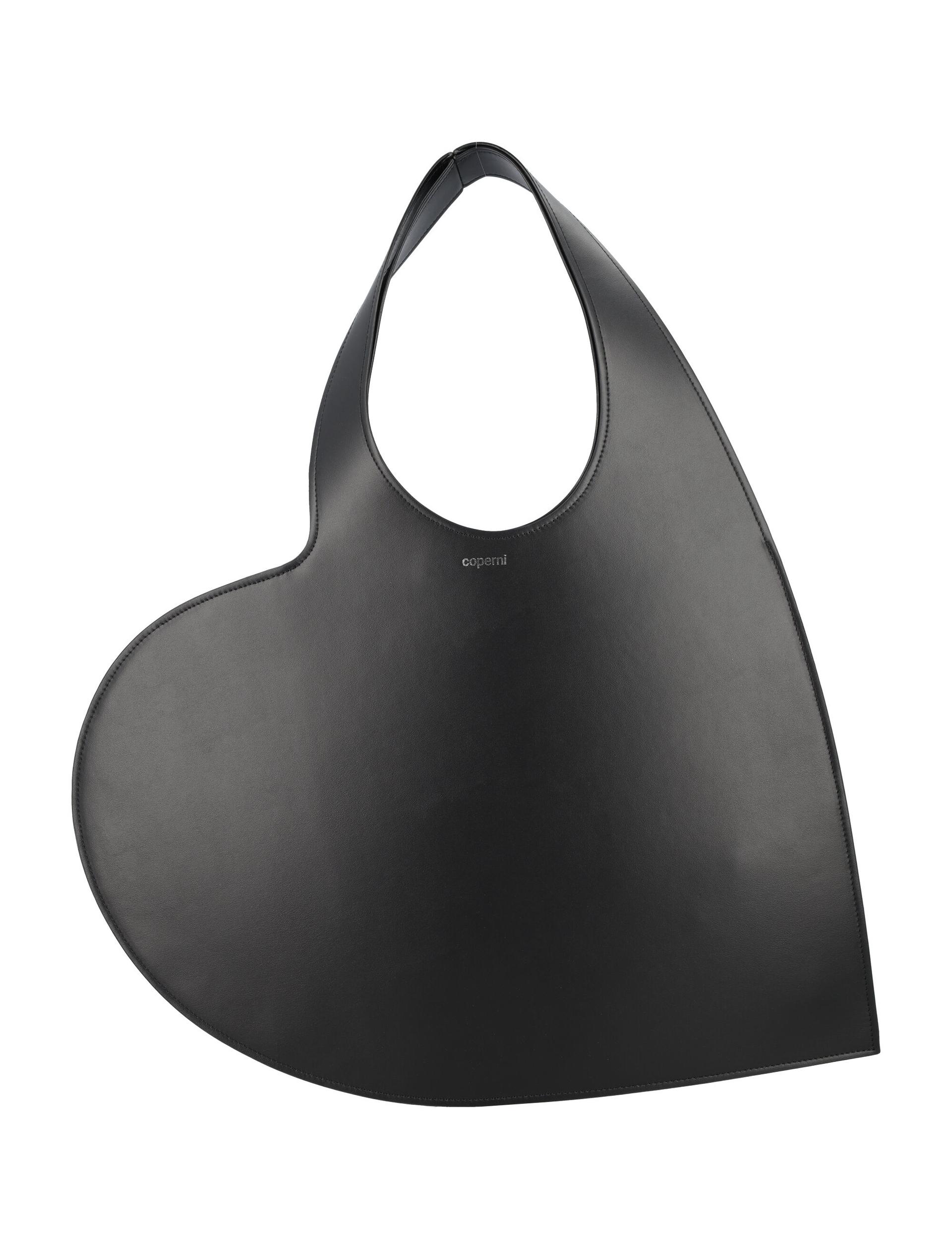 coperni heart tote bag black cow leather - women
